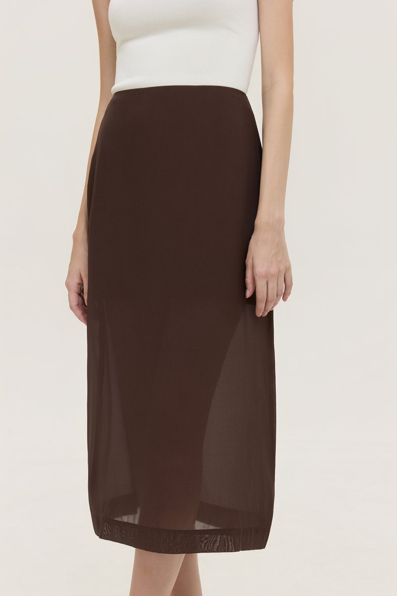 BETHANY SHEER MIDI SKIRT