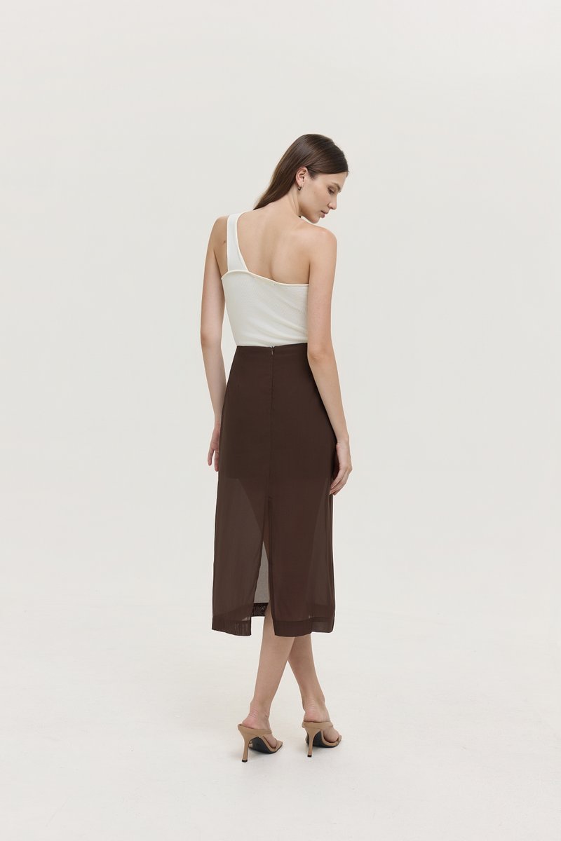 BETHANY SHEER MIDI SKIRT