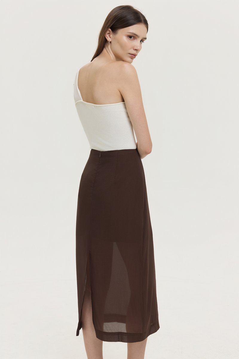 BETHANY SHEER MIDI SKIRT