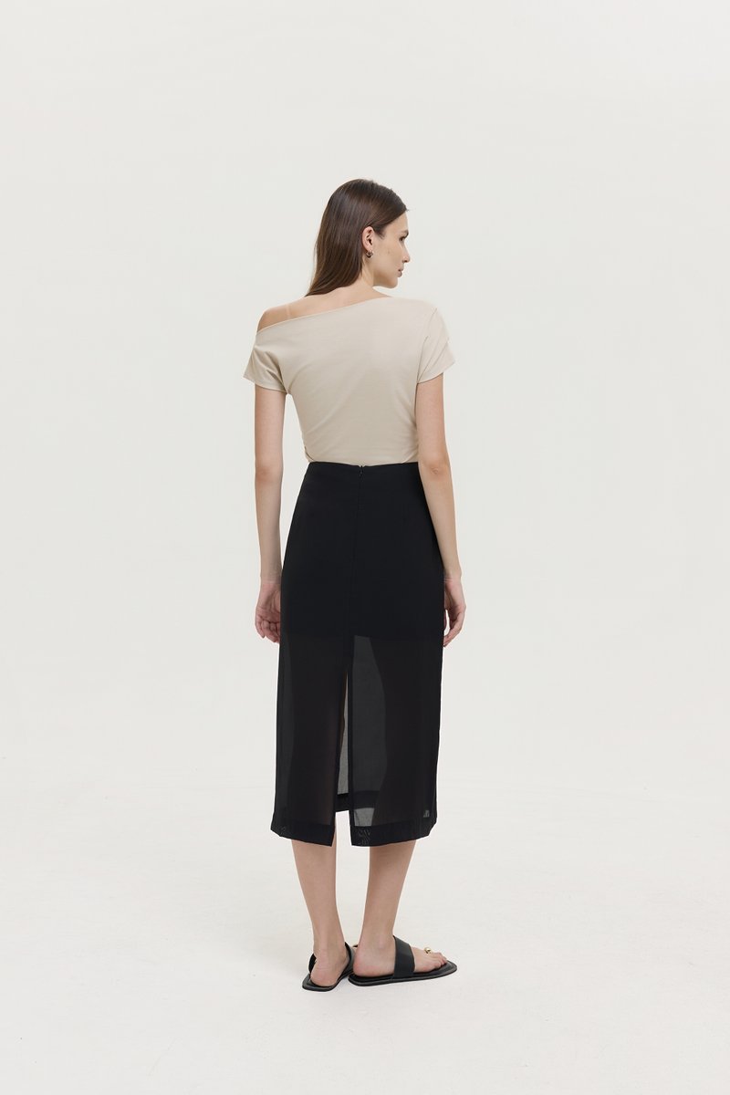 BETHANY SHEER MIDI SKIRT