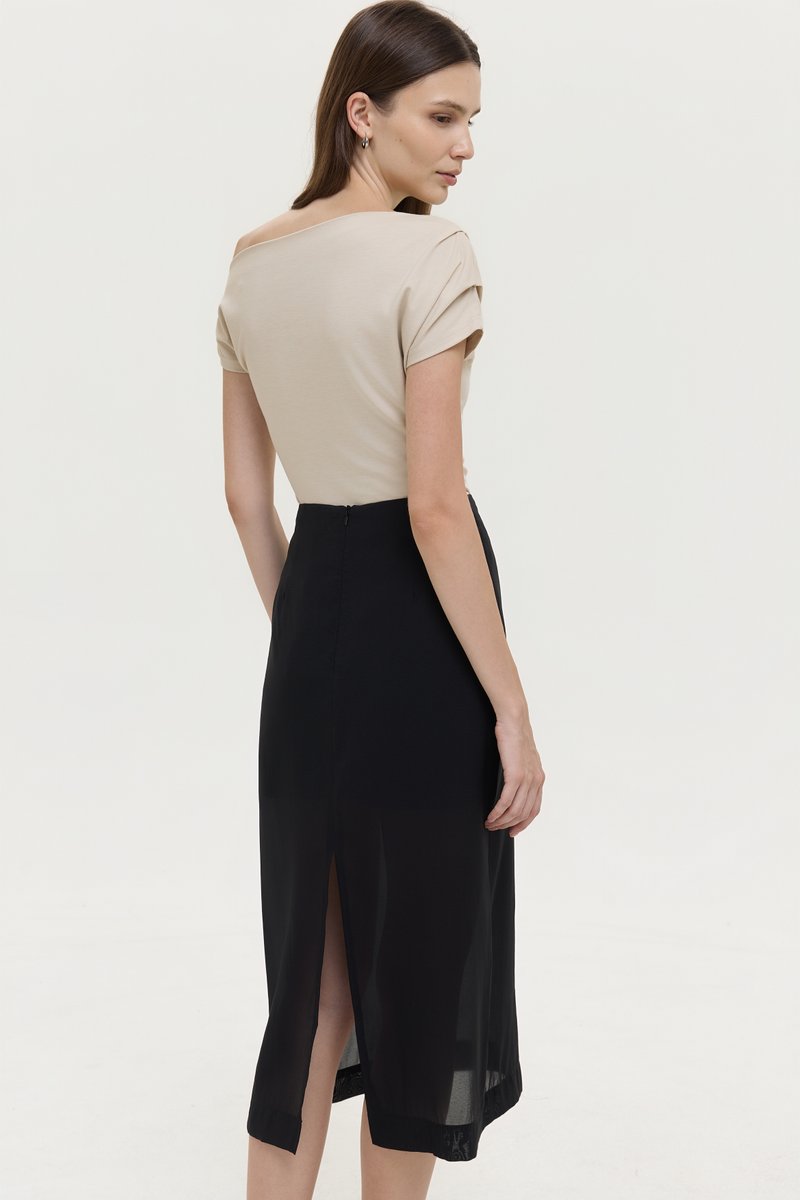 BETHANY SHEER MIDI SKIRT