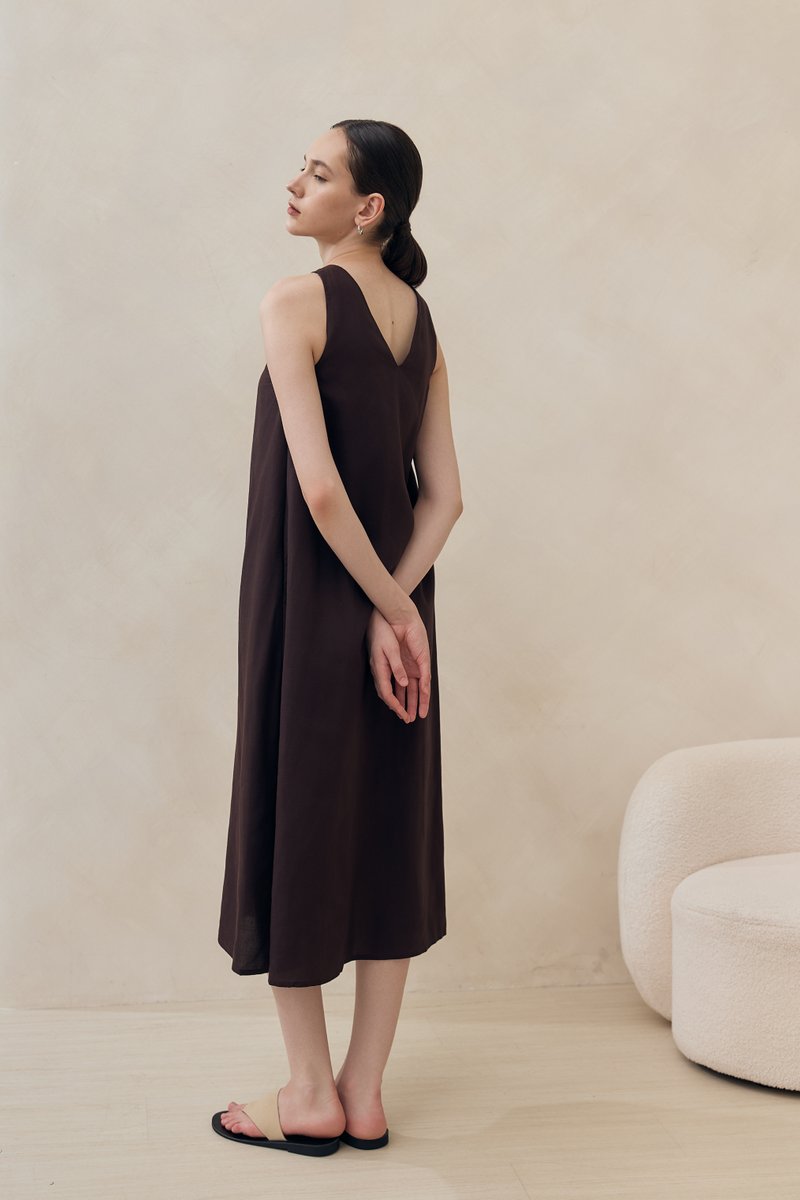 HILLARY TWO WAY LINEN MIDI DRESS