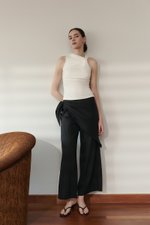 JASSIE DETACHABLE SCARF LINEN PANTS