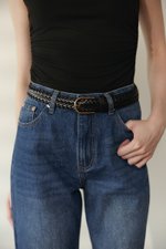 SANCIA WOVEN BRAID LEATHER BELT