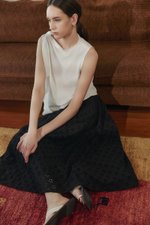REISS EMBROIDERD FLARE MAXI SKIRT