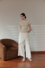 JASSIE DETACHABLE SCARF LINEN PANTS