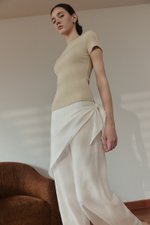 JASSIE DETACHABLE SCARF LINEN PANTS