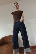 VERNICE FOLDED HEM JEANS