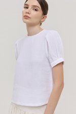 ELISABETTA COTTON PUFF SLEEVE TOP
