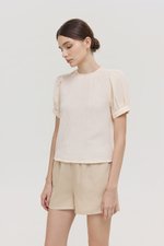 ELISABETTA COTTON PUFF SLEEVE TOP