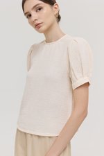 ELISABETTA COTTON PUFF SLEEVE TOP