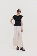 EDDIE CAP SLEEVE RUCHED TEE