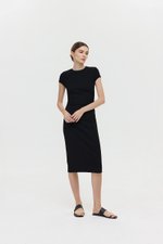 LAINA RUCHED WAIST MIDI DRESS