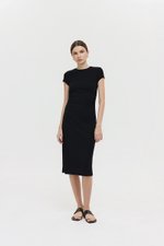 LAINA RUCHED WAIST MIDI DRESS