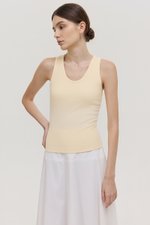 OLINA PADDED SCOOP NECK TANK TOP