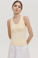 OLINA PADDED SCOOP NECK TANK TOP