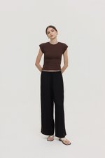 DIONNE DRAWSTRING WIDE LEG LINEN PANTS