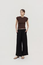 DIONNE DRAWSTRING WIDE LEG LINEN PANTS