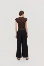 DIONNE DRAWSTRING WIDE LEG LINEN PANTS