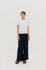 DIONNE DRAWSTRING WIDE LEG LINEN PANTS