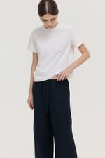 DIONNE DRAWSTRING WIDE LEG LINEN PANTS