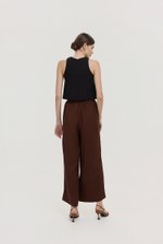 DIONNE DRAWSTRING WIDE LEG LINEN PANTS