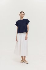 ESRA PIN TUCK FLUTTER SLEEVES TOP