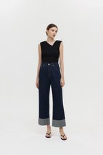 VERNICE FOLDED HEM JEANS