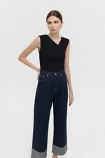 VERNICE FOLDED HEM JEANS