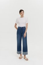 VERNICE FOLDED HEM JEANS