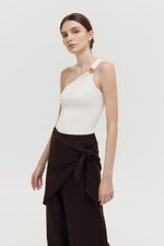 JASSIE DETACHABLE SCARF LINEN PANTS