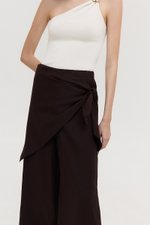 JASSIE DETACHABLE SCARF LINEN PANTS