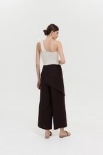 JASSIE DETACHABLE SCARF LINEN PANTS