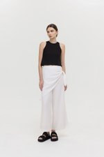 JASSIE DETACHABLE SCARF LINEN PANTS