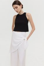 JASSIE DETACHABLE SCARF LINEN PANTS