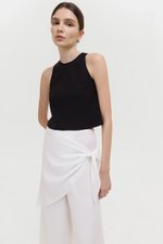 JASSIE DETACHABLE SCARF LINEN PANTS