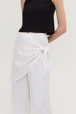 JASSIE DETACHABLE SCARF LINEN PANTS