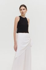 JASSIE DETACHABLE SCARF LINEN PANTS