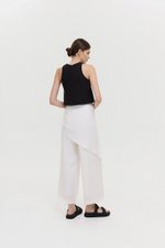 JASSIE DETACHABLE SCARF LINEN PANTS