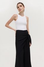 JASSIE DETACHABLE SCARF LINEN PANTS
