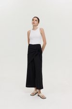 JASSIE DETACHABLE SCARF LINEN PANTS