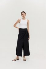 JASSIE DETACHABLE SCARF LINEN PANTS