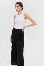 JASSIE DETACHABLE SCARF LINEN PANTS