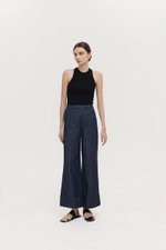 CAMRY CUFFED LINEN DENIM PANTS