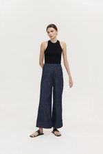 CAMRY CUFFED LINEN DENIM PANTS