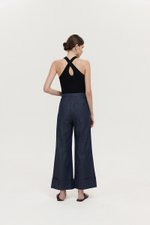 CAMRY CUFFED LINEN DENIM PANTS
