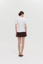BAYLIN BUTTONDOWN LACE TRIM TEE