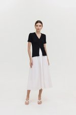 BAYLIN BUTTONDOWN LACE TRIM TEE