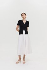 BAYLIN BUTTONDOWN LACE TRIM TEE