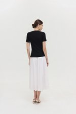 BAYLIN BUTTONDOWN LACE TRIM TEE